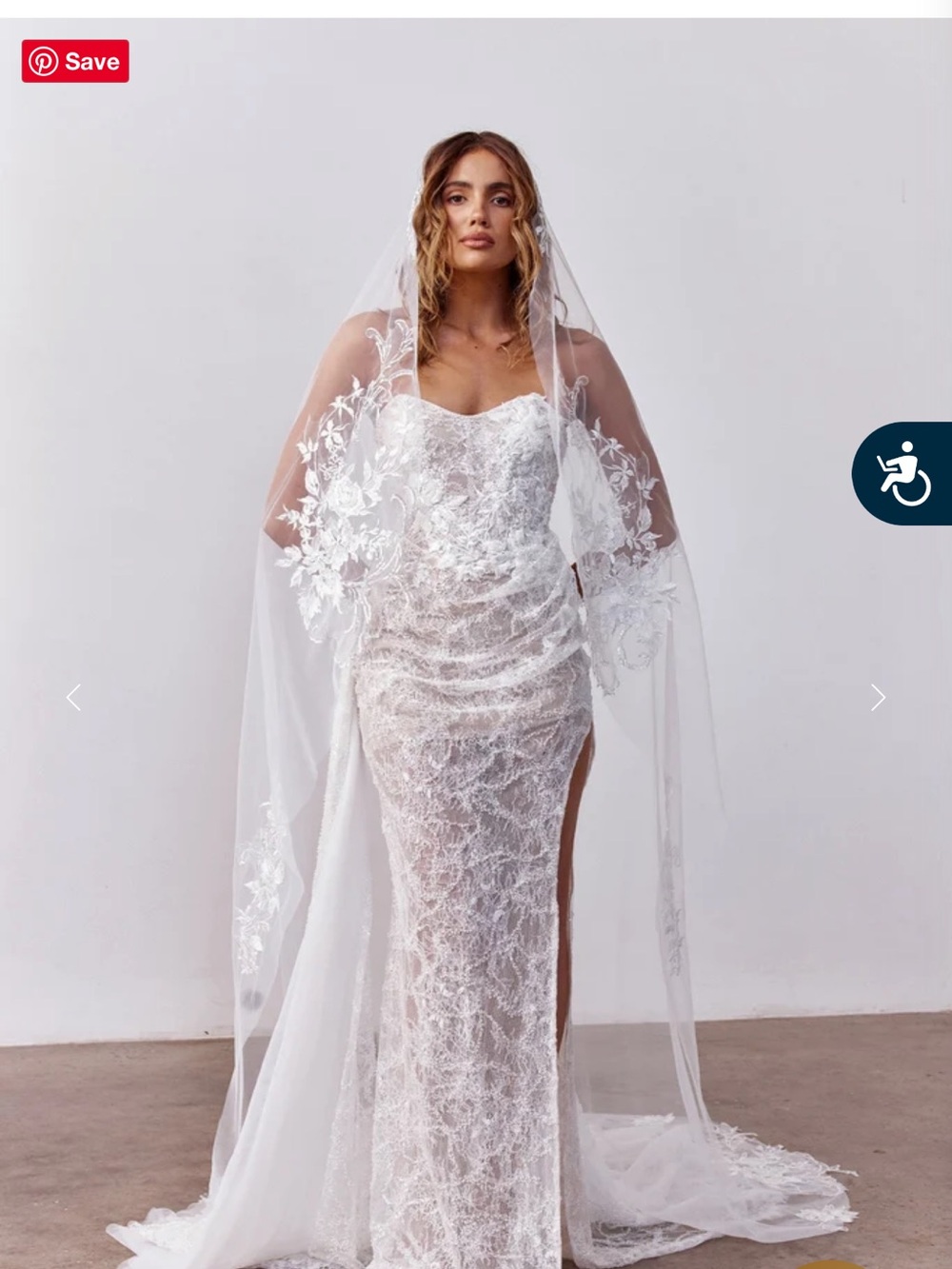 Grace Loves Lace White Bridal Cartier Veil